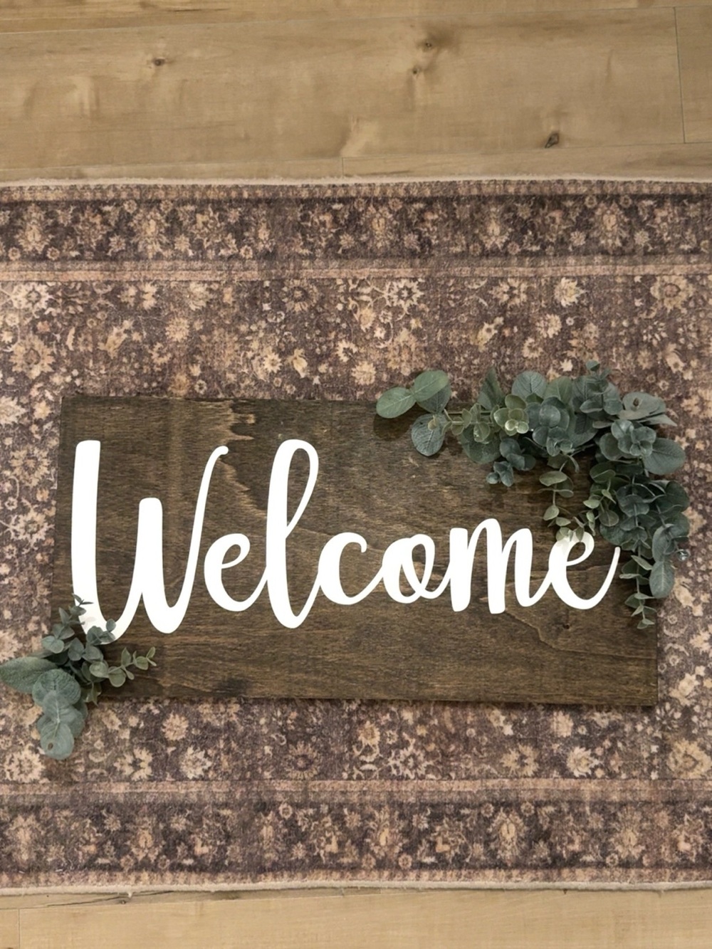 HANDMADE WOODEN WELCOME SIGN